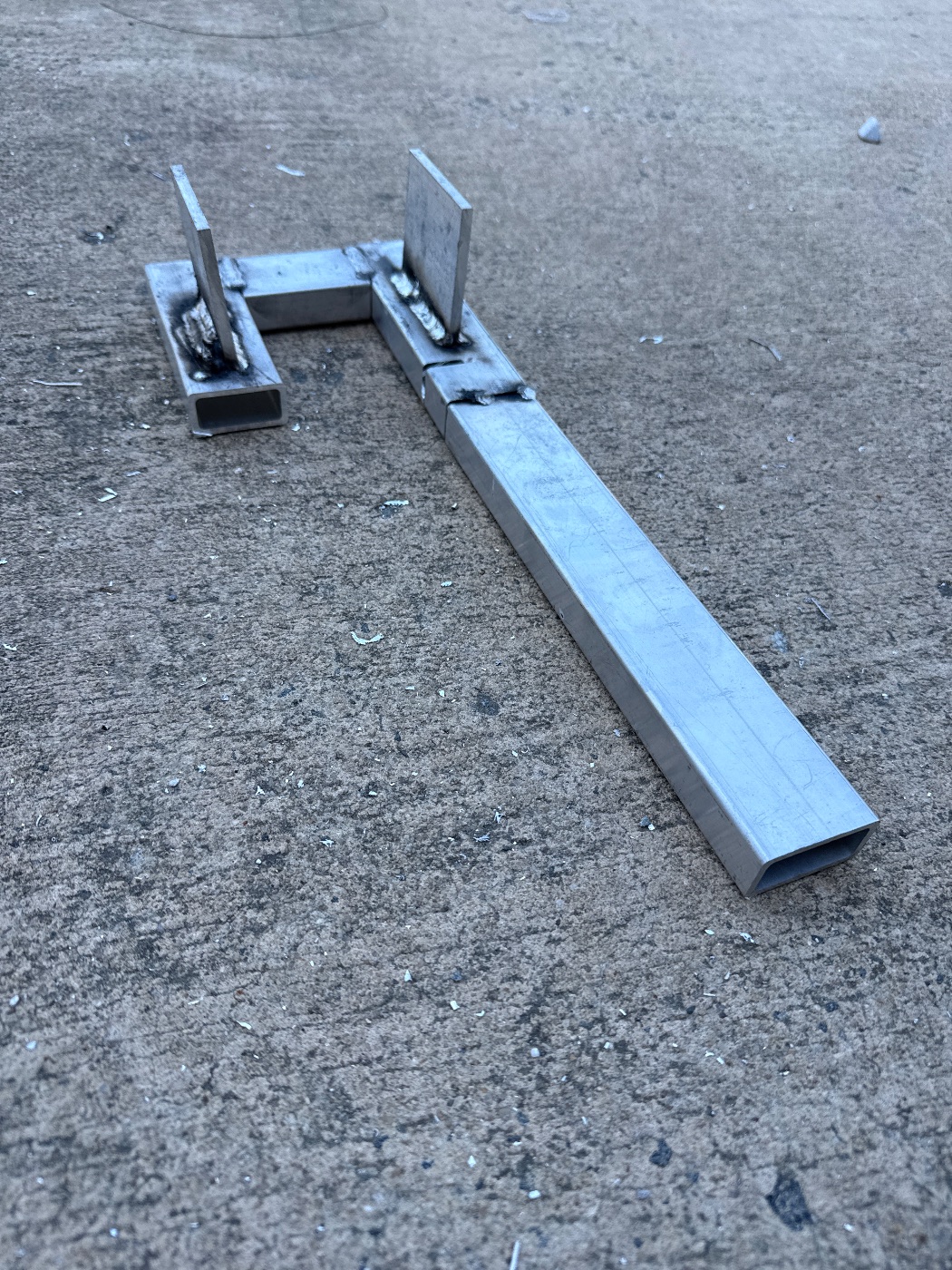 Tag No. 1134: rectangular tube welded fabrication, photographed at the counter